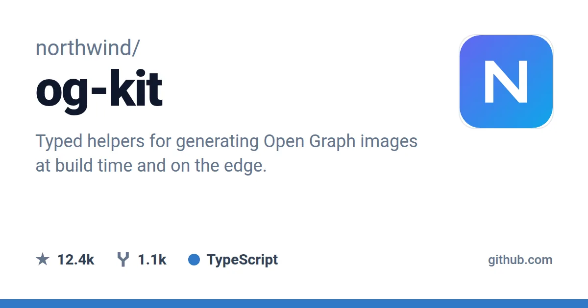 Szablon obrazka Open Graph „repozytorium GitHub” wyrenderowany przez Image API